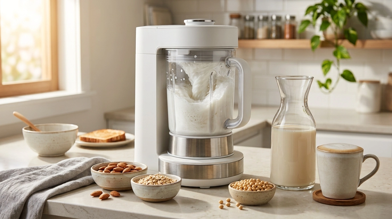 Make Fresh Almond, Oat & Soy Milk with a 32oz Nut Maker
