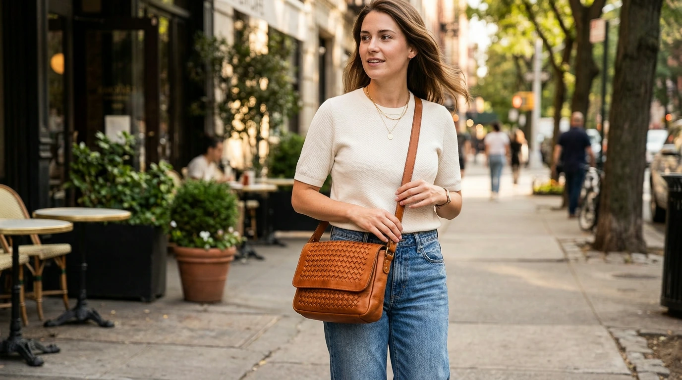 Woven Leather Crossbody Messenger: Craft, Care, Style